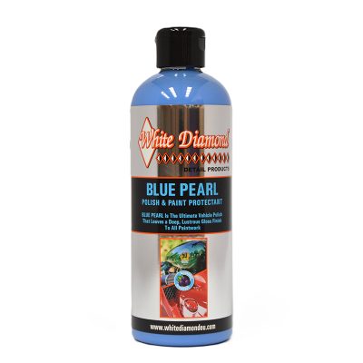 White Diamond Blue Pearl Polish